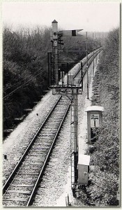 1962 - Segnale ad ala nei pressi della stazione di Casalecchio di Reno (lato Porretta).
